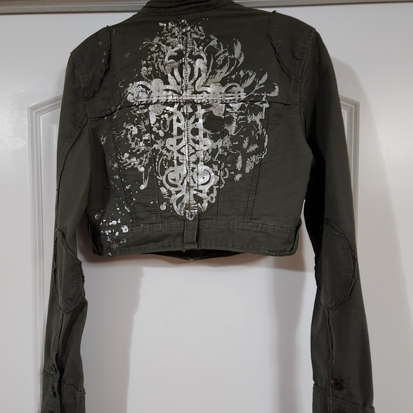 BB Dakota Cropped Military Style Jacket - Picture 3 of 8